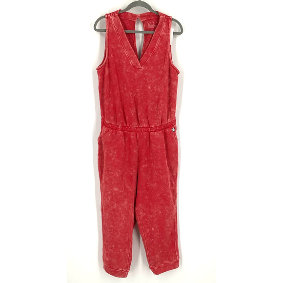 Livi Lane Bryant Orange Tie Die Sleeveless Jogger Jumpsuit Size 14/16 - Picture 9 of 9
